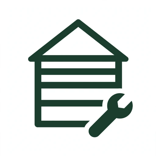 Damaged siding section repair icon